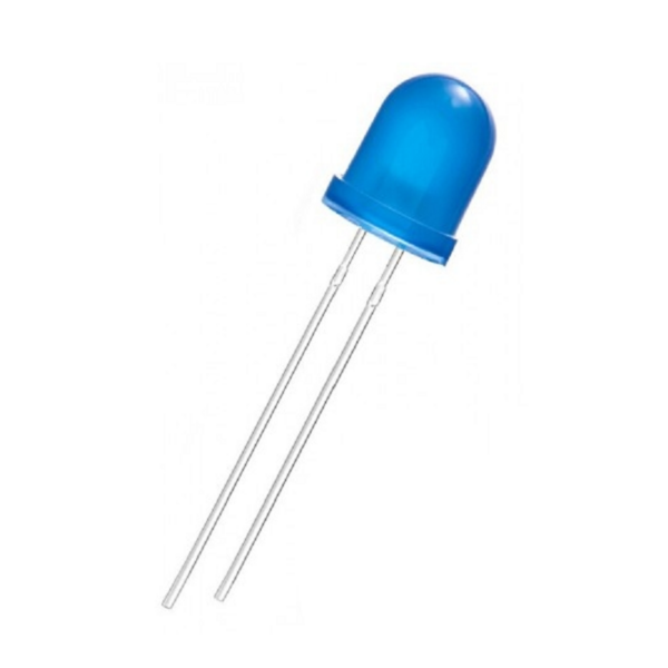 Blue Round LED Diffused 8mm DIP (Pack of 10)