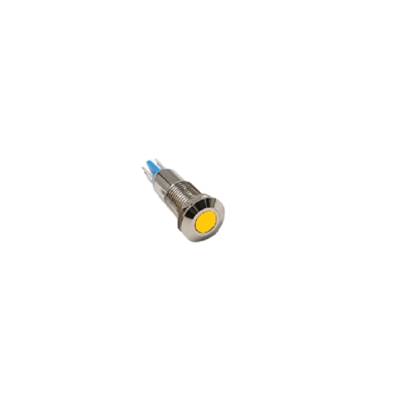 Yellow 3-9V 8mm LED Metal Indicator Light