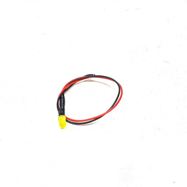 5-9V Yellow LED Indicator 3MM Light with Wire (Pack of 5)