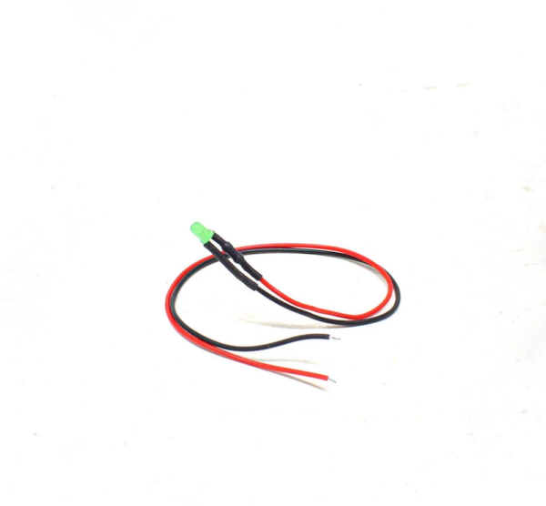 5-9V 5MM Green LED Indicator with Cable (Pack of 5)