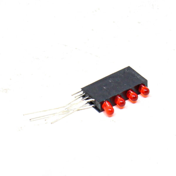 Red 3MM Four Hole LED Light Holder (Pack of 5)