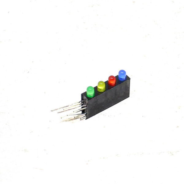 3MM Four Hole Lamp Holder with Light (Blue + Red + Yellow + Green + Left + Right) - (Pack of 5)