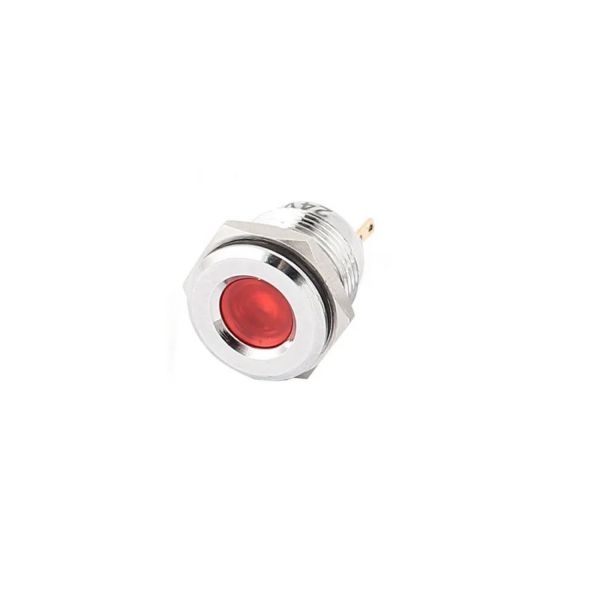 Red 220V 12mm LED Metal Indicator Light