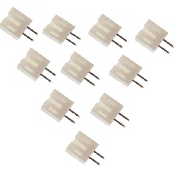 2 Pin JST-PH-2.0 Male connector (Pack of 10)