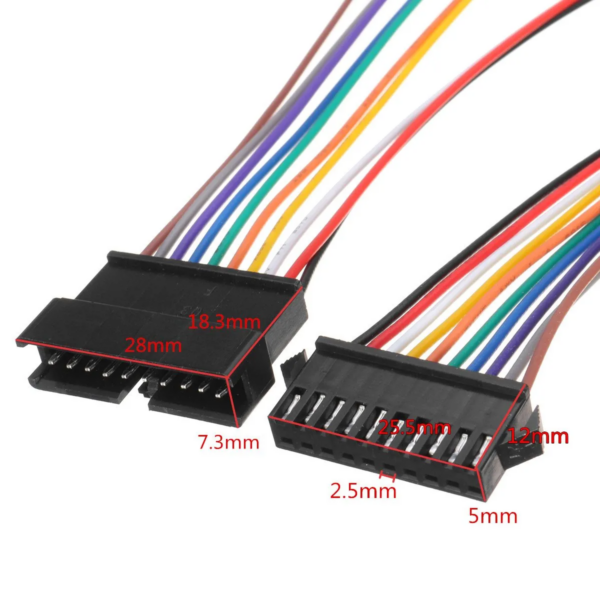 JST SM 10 Pin 2517/2518 Connector Male-Female with 150MM Wire (Pair)