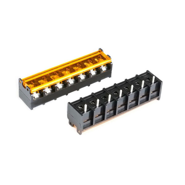 8 Pin Barrier Terminal Block Connector with Flap Cover Lid ? 9.5 mm (Pack of 1)