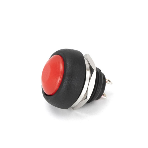 Red Waterproof Push Button PBS- 33B 12MM 2PIN Self-Reset Mini Round