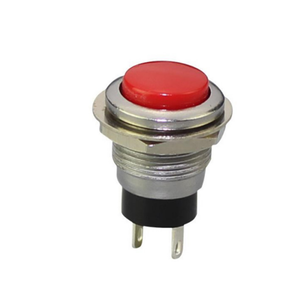 Normal Open Push Button Switch OFF-(ON) SPST 2 Pin Red Button (Pack of 2)