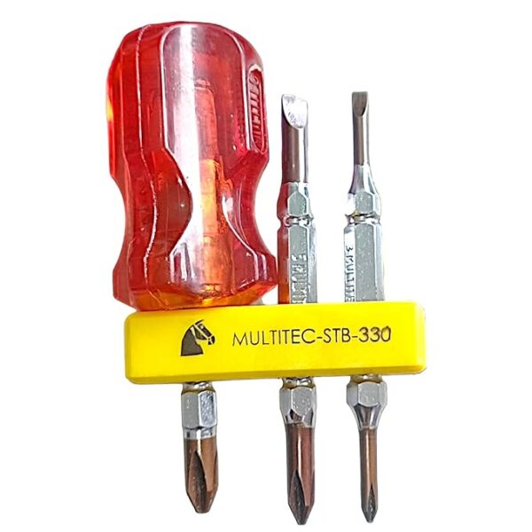 Multitec STB-330 6 in 1 MULTI BIT STUBBY REVERSIBLE SCREWDRIVER SET