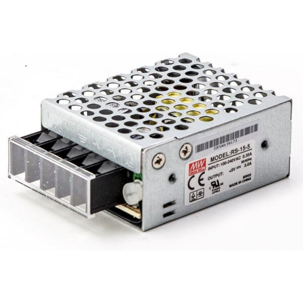 RS-15-5 Mean Well SMPS - 5V 3A - 15W Metal Power Supply