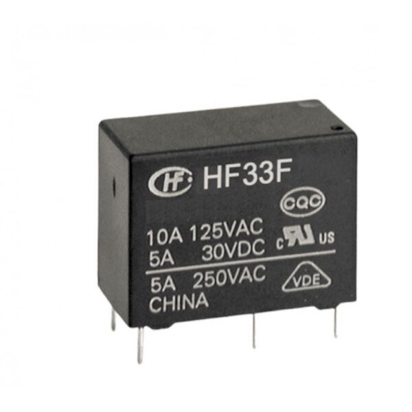 Hongfa 6V 10A DC HF33F/006-HSLT 4-Pin SPST Miniature Power Relay