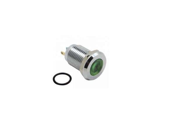 12MM Pilot LED Metal Panel Indicator Light 3-24V DC Green