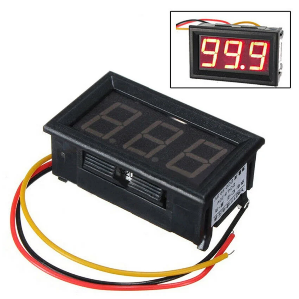 0.56inch 0-100V Three Wire LED Display Digital DC Voltmeter-RED