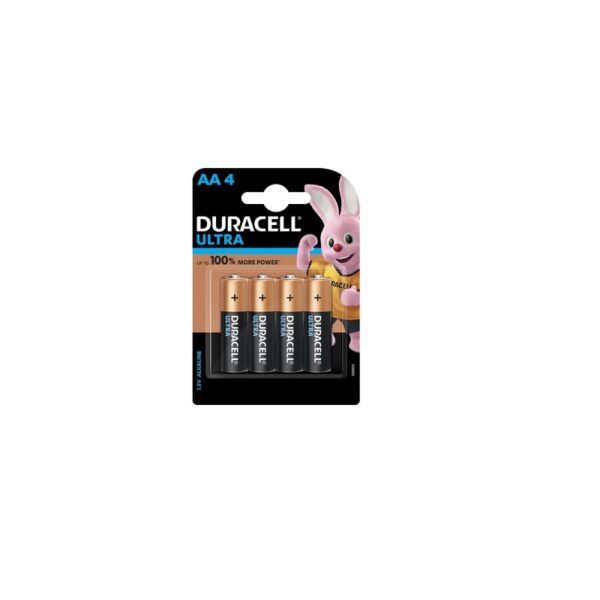 Duracell Ultra Alkaline Batteries AA (Pack of 4)