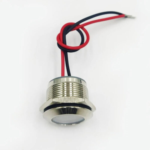 White 10-24V 22mm LED Metal Indicator Light - Image 3