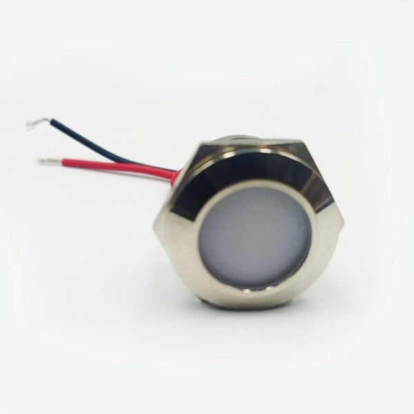 White 10-24V 22mm LED Metal Indicator Light - Image 4