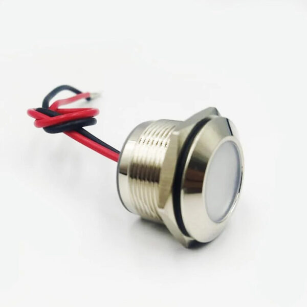 White 10-24V 22mm LED Metal Indicator Light - Image 6