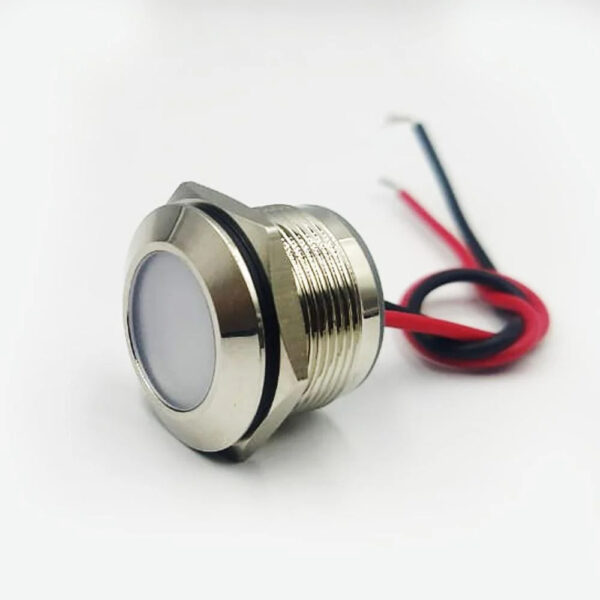 White 10-24V 22mm LED Metal Indicator Light