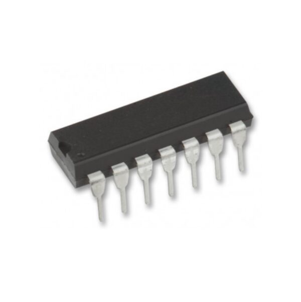 74HC00 Quad 2-Input NAND Gate IC through hole DIP-14 Package