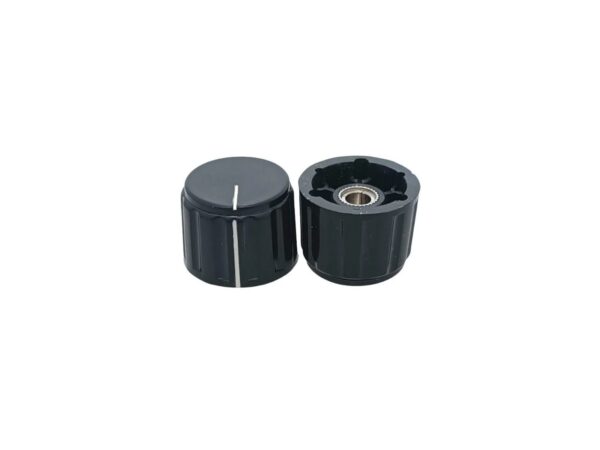 K-21 20mm x 19mm Black Potentiometer Knob for 6mm Shaft