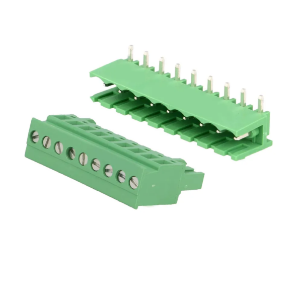 XY2500 / ZB2500 - 9 pin Male & Female Pluggable Terminal Connector Right Angle Pitch 5.08mm (Pack Of 2)