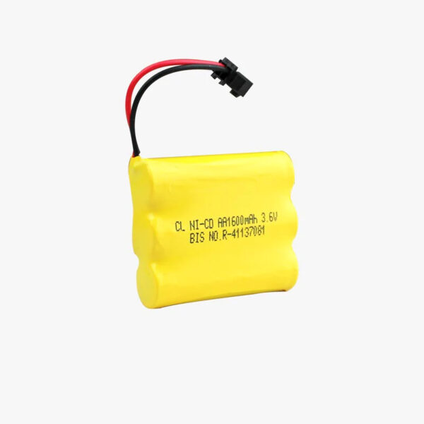 Ni-Cd 1600mAh 3.6v AA Cell Battery Pack with SM Connector