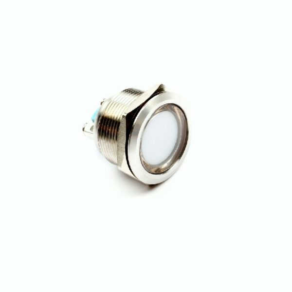 White 220V 16mm LED Metal Indicator Light