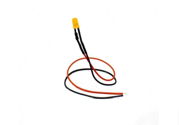 5-9V 5MM Orange LED Indicator Light with Cable (Pack of 5)