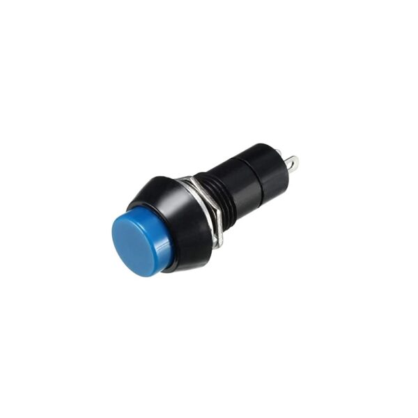 Blue PBS-11A 12MM 2PIN Self-Locking Round Plastic Push Button Switch