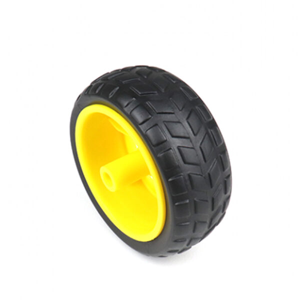 65mm Robot Wheel for BO Motors (Yellow)