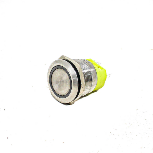 GREEN 16 mm 12V-24 V LATCHING Metal Switch