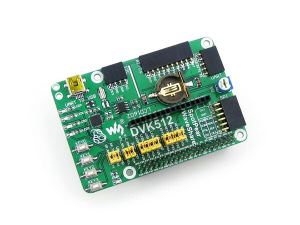 DVK512 - Raspberry Pi Model B+ Expansion/Evaluation Board, features various interfaces, dvk512 battery