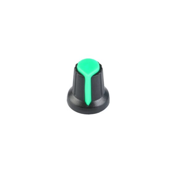 Potentiometer Knob Rotary Switch Cap Green Color- Pack of 5 Pcs.