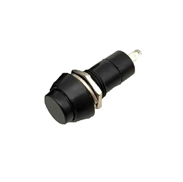 Black PBS-11B 12MM 2PIN Momentary Self- Reset Round Plastic Push Button Switch