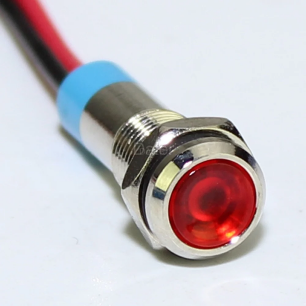 Red 3-9V 12mm LED Metal Indicator Light