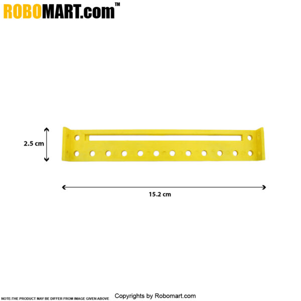 Multipurpose 15.2 cm x 2.5 cm Slider block for iMechano/Mechanzo (Yellow)