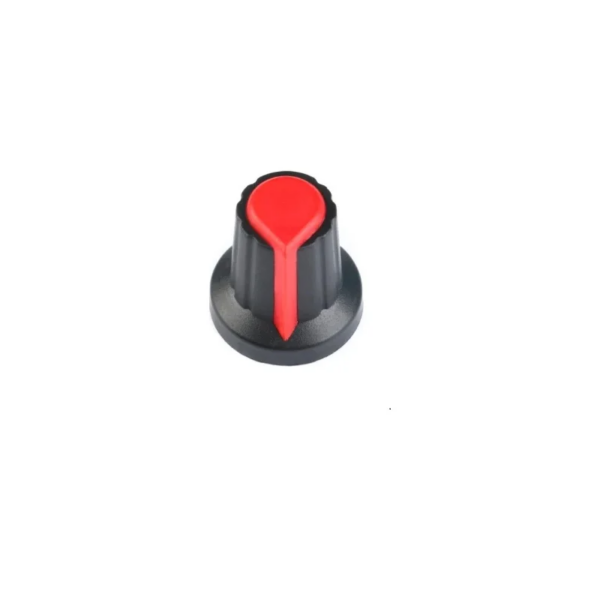 Potentiometer Knob Rotary Switch Cap Red Color- Pack of 5 Pcs.