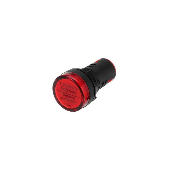 Red AC/DC12V 22mm AD16-22SM LED Signal Indicator Built-in Buzzer