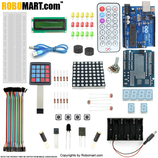 Robomart Arduino Uno R3 Keypad Kit With Basic Arduino Projects