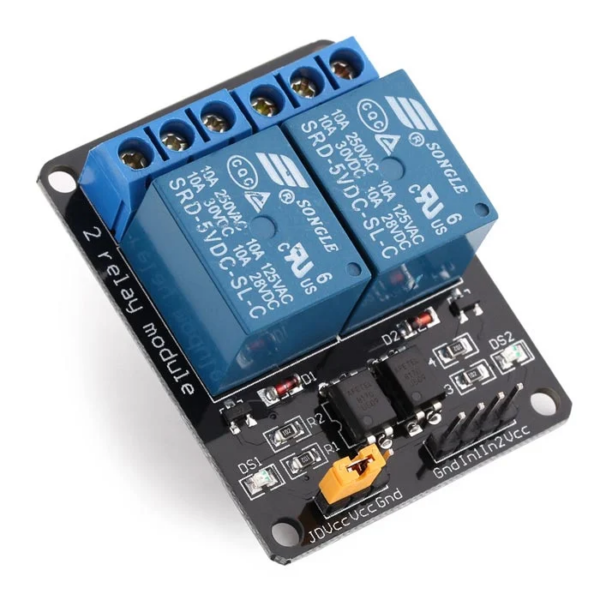 5V Dual Channel Relay Module with Optocoupler