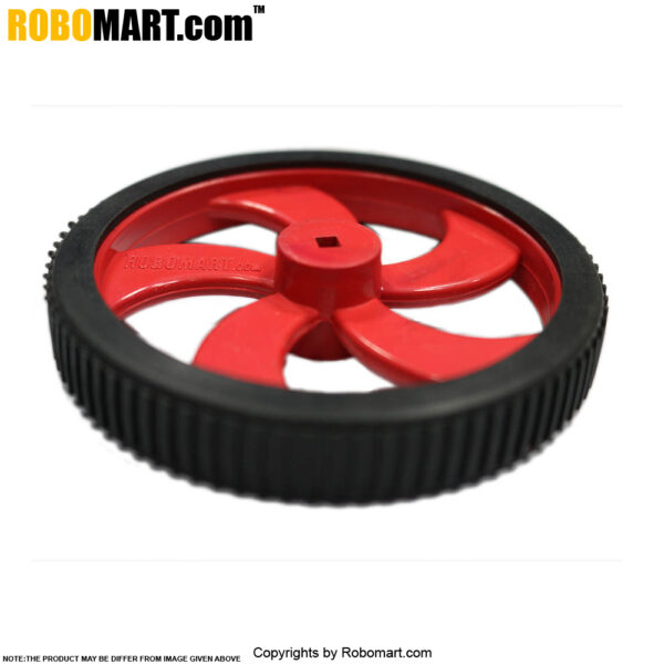 78 mm Robot Plastic Wheel for BO Motors (Red)