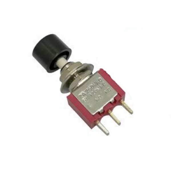 Black DS-612 6MM 3PIN Mini Momentary Self- Reset Automatic Return Push Button Switch