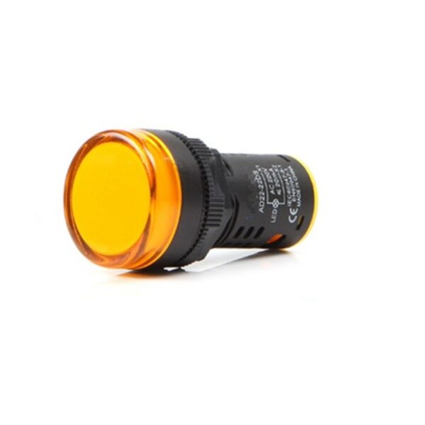 Yellow AC220V 22mm AD16-22DS LED Power Pilot Signal Light Lamp