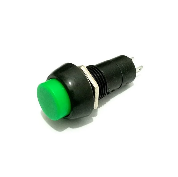 Green PBS-11B 12MM 2PIN Momentary Self- Reset Round Plastic Push Button Switch